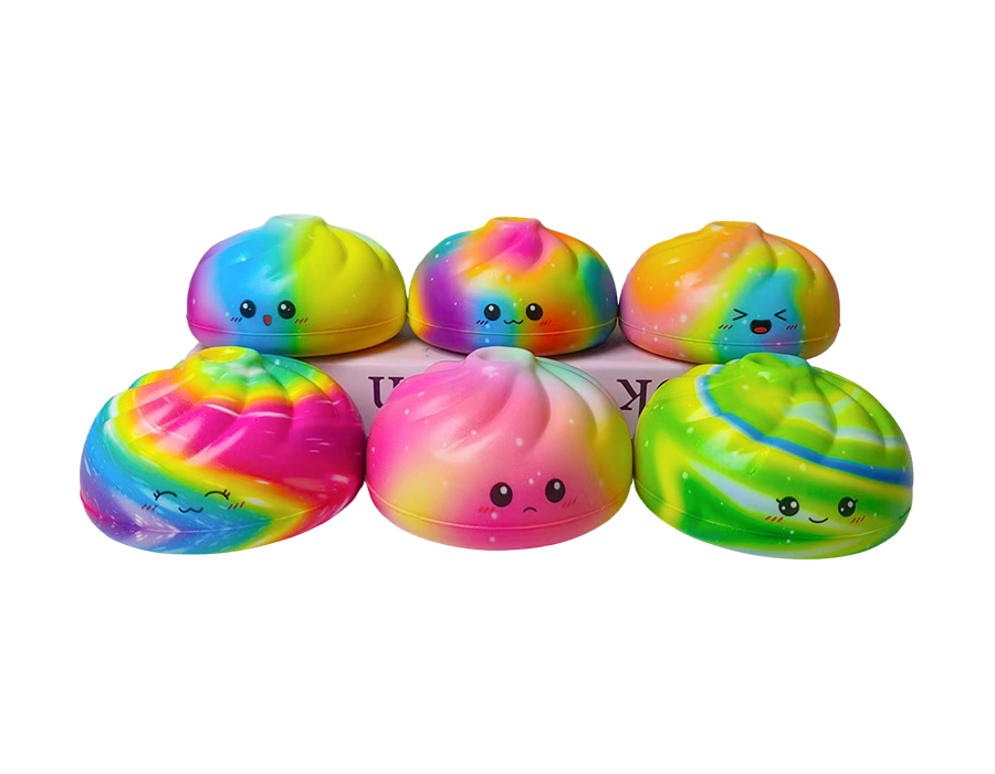 Bunte kleine Augen gedämpfte Brötchen