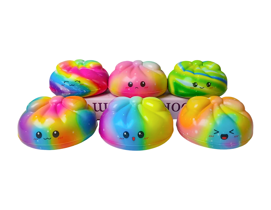 Bunte kleine Augen gedämpfte Brötchen
