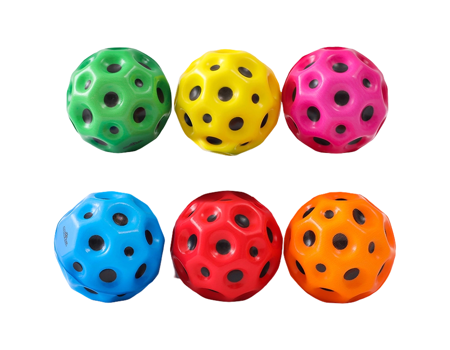 6-farbiges hohles elastisches Ballspielzeug aus PU