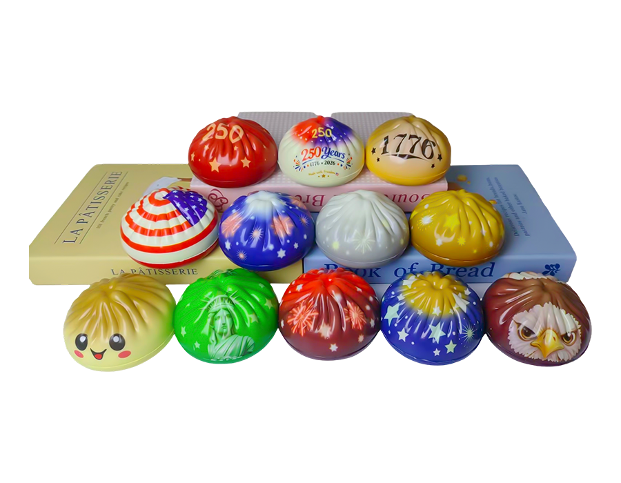 8.5 Gedämpftes Brötchen-Stressspielzeug im amerikanischen Stil 8.5 Gedämpftes Brötchen-Stressspielzeug im amerikanischen Stil