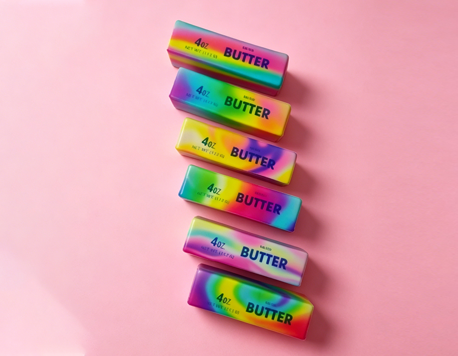 Kleines Butterstick-Spielzeug (bunter Druck)