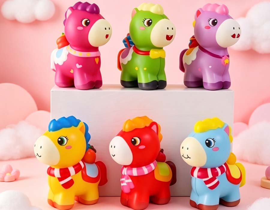 Langsam aufsteigendes Spielzeug in Ponyform