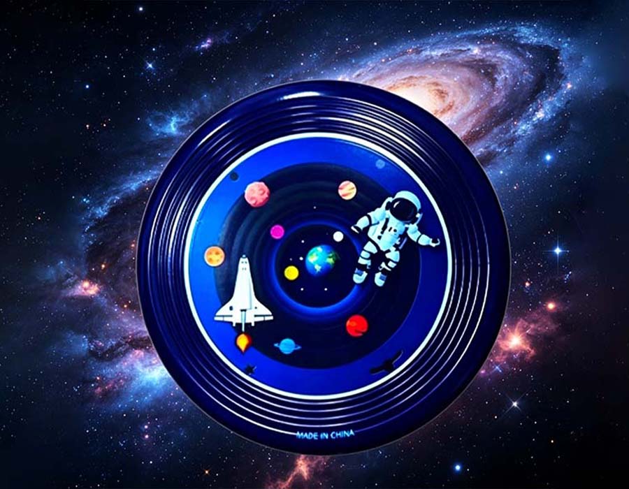 Flugscheibe mit Astronautenthema